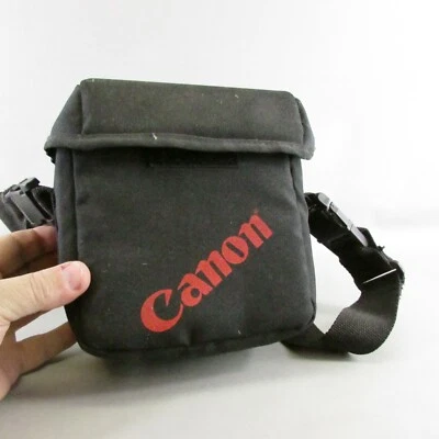 Bolsa acolchada de lona para cámara Canon negra roja 7" x 7" x 3" limpia como nueva excelente forma Foto 1 de 4