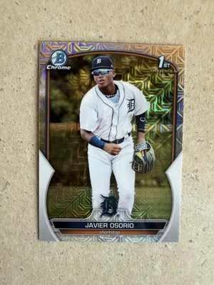 2023 Bowman - Chrome Prospects Javier Osorio #BCP-4 Mojo Refractor (RC) - Image 1 of 2