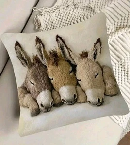 Bellissimo Copricuscino Asino Dormiente Copricuscini Sparsi Asino - Foto 1 di 3
