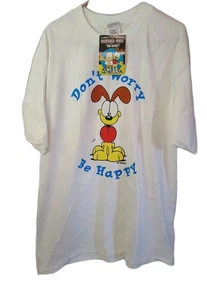 Vintage Garfield Otis T-Shirt XL Men's White Cartoon NWT - Picture 1 of 9