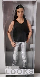 Barbie Looks Ken Doll MODEL #9 MADE TO MOVE Signature HCB79 Long Brunette Hair - Picture 1 of 17