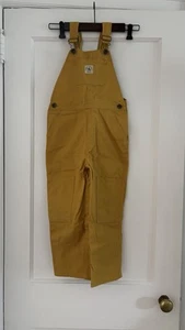 NWT Hey Gang Yellow Cotton Canvas Overalls Kids Girls Boys Size 4/5 - Picture 1 of 9