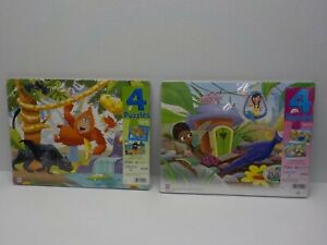 LOT OF 2 4 Puzzle In Each Pack 8 NEW Puzzles Total Kid's Large Pieces 