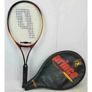 Prince Power Pro Titanium Tennis Racquet Red & Gold Racket With Head Cover - Picture 1 of 10