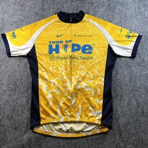 Nike Tour of Hope Cycling Jersey Mens Large Bristol-Myers Squibb Italy Bike Raci - Imagen 1 de 6
