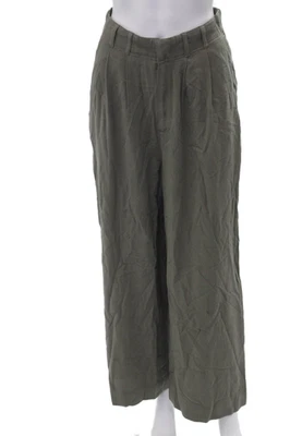 Pantalones de vestir para mujer Z Supply verde militar viscosa lino talla S Foto 1 de 4
