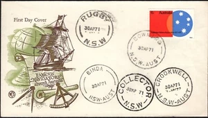 1971 Estampilla 6c del centenario de la Asociación Australiana de Nativos WCS sin dirección FDC, GC - Imagen 1 de 1