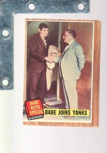 1962 Topps #136 Babe Joins Yanks Babe Ruth Special O/C EX+ No Creases! YANKEES - Picture 1 of 2