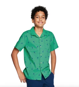 GAP Boys Cotton S/S Cabana SHIRT M (8) L (10/12) XL (14/16) (2 Patterns) NWT - Picture 1 of 7
