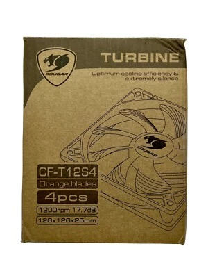 NUEVO Ventilador de caja Cougar Turbine CF-T12S4 1200 rpm 3 pines 120 mm (4 piezas) Foto 1 de 4