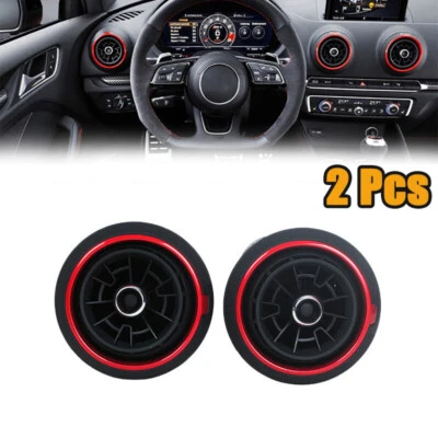 Salida de aire acondicionado para salpicadero 2 piezas roja para Audi S3 A3 RS3 2017 2018 Foto 1 de 4