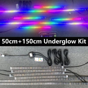 4x 50cm+2x 150cm Tiras de Luces Resplandecientes Kit de 6 Piezas para Camión Bluetooth APP+Remoto - Imagen 1 de 10