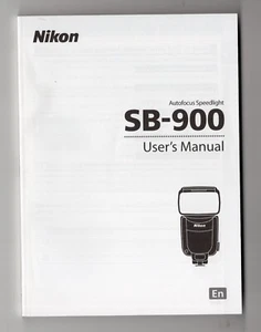 Nikon SB-900 Speedlight Cámara Flash Manual de instrucciones/Guía del usuario en inglés - Imagen 1 de 6