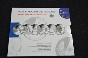 Silber Sammlermünzenset 2009, Nennwert 10€, Spiegelglanz, neu und ovp! - Bild 1 von 7