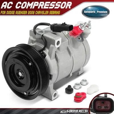 Compresor de aire acondicionado con embrague para Dodge Avenger 2008 Chrysler Sebring 2007-2008 Foto 1 de 4
