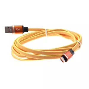 Orange 6ft USB Cable MicroUSB Charger Cord Power Wire Long for Cell Phones - Picture 1 of 6