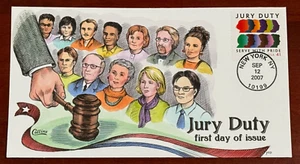 #4200 Jury Duty 2007 single FDC Collins Hand-Painted. Perfect!!! - Picture 1 of 1
