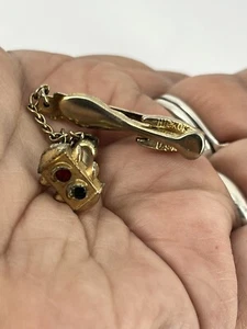 Vtg Hickok Traffic Stop Go Light Men’s Tie Clip Tie Bar - Picture 1 of 8