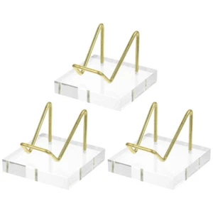 3 Stück Acryl Aufsteller Warenständer Mineralien Halter transparent - Bild 1 von 12