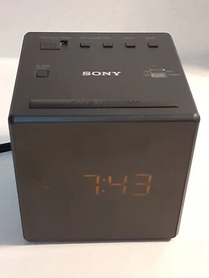 SONY ICF-C1 AM/FM Radio Alarm Clock Black  - Image 1 of 4