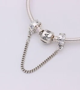New Authentic PANDORA Moments Stars & Galaxy Safety Chain Charm #790011C01 - Picture 1 of 6