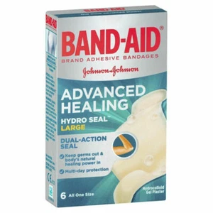 Band-Aid Advanced Healing Hydro Seal 6 Large Bandages Hydrocolloid Plasters - Picture 1 of 1