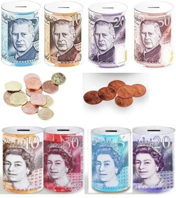 King Queen Photo Printed money tin saving box piggy banks £5 £10 £20 £50 design - Image 1 of 4