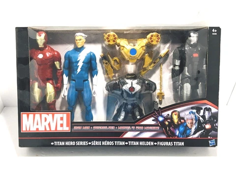 New MARVEL Titan Hero Series 3 Iron Man * QUICKSILVER * War Machine 12" Figures Cover