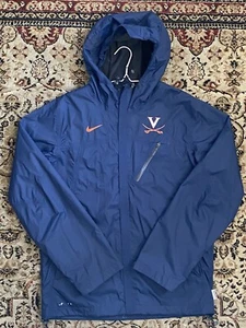 Nike Virginia Cavaliers Coach Full Zip Hooded Windbreaker Jacket Blue Small - Picture 1 of 24