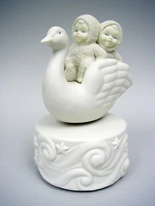 Dept56 Snowbabies & Swan Music Box 1988 - Picture 1 of 5