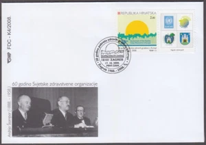 CROATIA Sc # 705 FDC - 20th ANN EUROPEAN HEALTHY CITIES MOVEMENT with LABEL - Picture 1 of 1