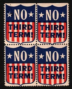 OPC "No Third Term" Willkie Presidential Campaign Stamp Block MNH 44230 - Picture 1 of 1