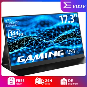 144Hz Portable Monitor, 17,3 Zoll Tragbarer Mobiler IPS Bildschirm FHD 1920x1080 - Afbeelding 1 van 15