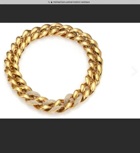 Michael Kors Animal Instinct Gold-Tone Necklace Spectacular NWT Ret$375 - Picture 1 of 6