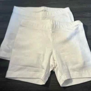 NWT Cat & Jack White Girl's Pull-On Bike Shorts - 2 Pairs - Picture 1 of 7