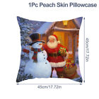 18" Christmas Cushion Cover Sofa 3d Pillow Case Throw Xmas Gift Home Decoration
