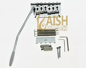 Sistema de bloqueo de puente trémolo estilo guitarra cromada de 2 puntos ST/Strat - Imagen 1 de 4
