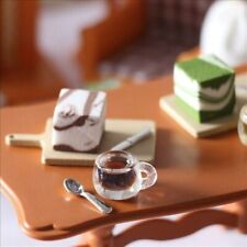 2Set 1/12 Scale Dollhouse Food Mousse Cake Tea Knife Spoon Miniature Accessories