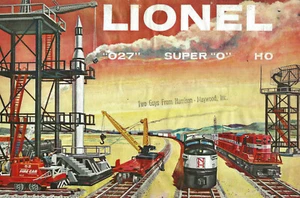 Catálogo/folleto de colores 1958 Lionel Trains-O27-Super O-Ho-lanzador de cohetes - Imagen 1 de 7