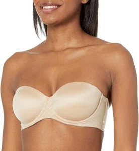 NEW Bali Bra Size 42D One Smooth U Strapless / 7 Way Strap Convertible Beige - Picture 1 of 14