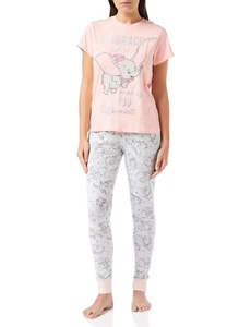Disney Dumbo Womens Pyjamas, Cotton Pjs for Ladies, Sizes UK 8 to 22 - Picture 1 of 5
