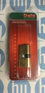 Dale Euro Cylinder Brass 25/10/25 60mm Whit 3 Keys - Picture 1 of 3