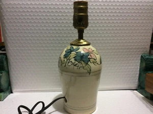 Vintage Leviton  Lamp Hand Painted Floral 9".5 - Picture 1 of 11