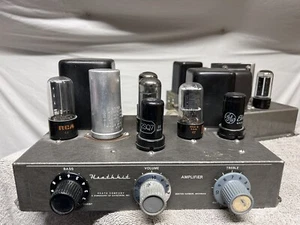 Heathkit A-7 Mono Tube Integrated Amplifier Pair For PARTS/REPAIR. UNTESTED. - Picture 1 of 14