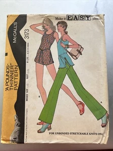 1970s McCalls 3173 Top Pants Swimsuit Size 16 Bust 38 Waist 29 Hip 40 UNCUT FF - Picture 1 of 2