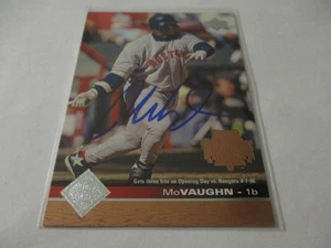 MO VAUGHN 1997 UPPER DECK MLB SIGNED TRADING CARD IP BOSTON RED SOX - Picture 1 of 1