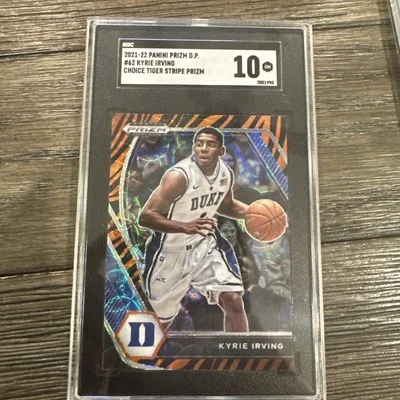 2021 Panini Prizm Kyrie Irving No62 тигровая полоса оценка SGC 10  - Изображение 1 из 2