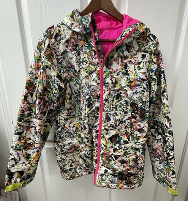 Chaqueta Spyder Light Splatter Multicolor Blanco Negro Rosa Verde Niña Talla XXL Foto 1 de 4