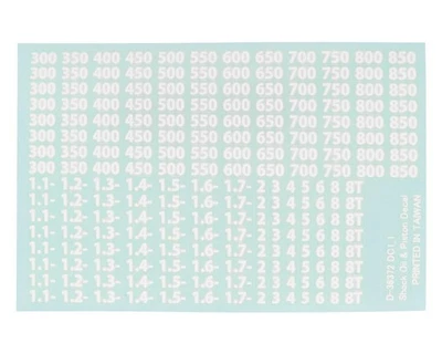 Kyosho Shock Oil & Piston Decal Set (White) [KYO36372W] - Image 1 of 2