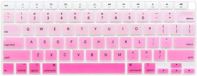 Cubierta de teclado de silicona ultra delgada para Macbook Air 13 pulgadas rosa ombre Foto 1 de 4